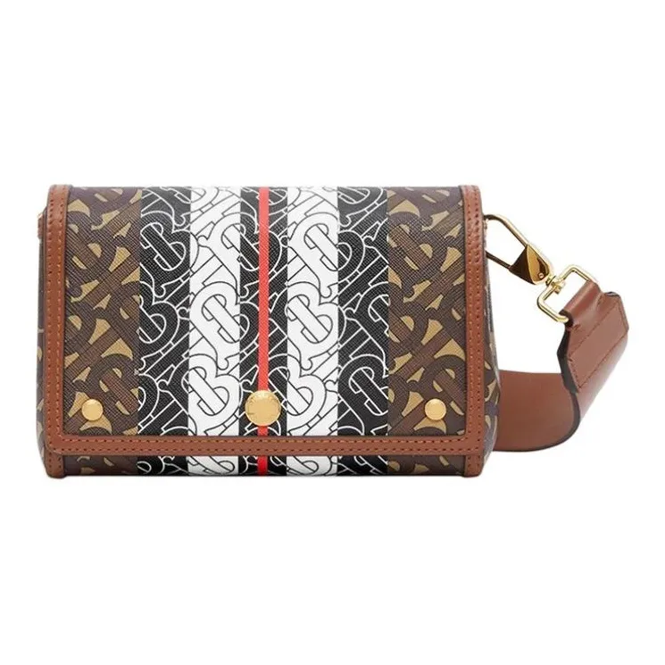 Burberry Canvas Crossbody Bag Shoulder Bag Women's Brown-0