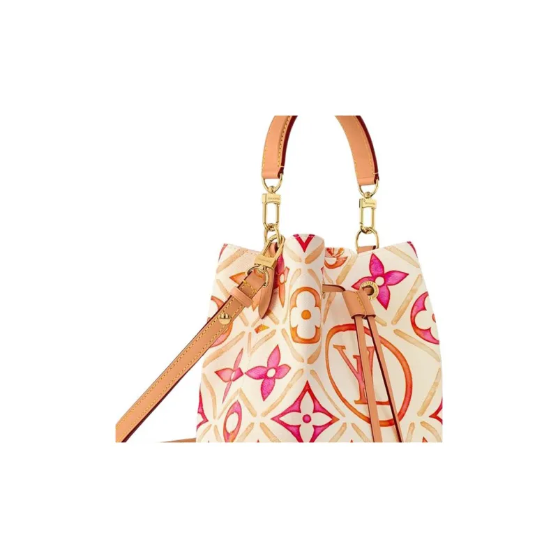 LOUIS VUITTON Leather Shoulder Bag, Crossbody Bag, Handbag Trumpets Women's Brown & Beige-3