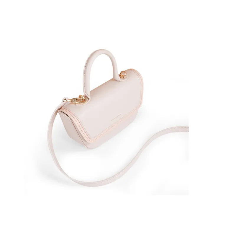 TOMATO&POTATO Cow Leather Portable One Shoulder Crossbody Bag Regular Women's Brown/Apricot-7