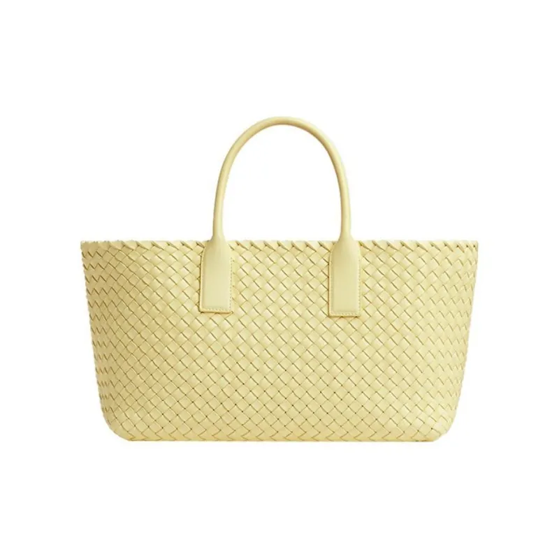 Bottega Veneta Lambskin Tote Bag, Shopping Bag, Handbag, Shoulder Bag Trumpets Women's Yellow-0