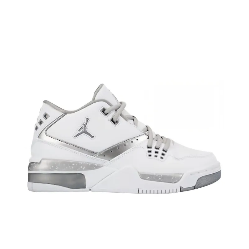 Jordan Flight 23 Cushioning, Wear Resistant Low Top Basketball Shoes Gray White Teenagers-1