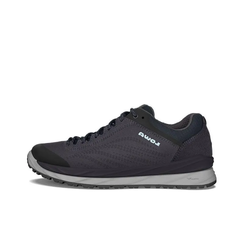 Lowa Malta GTX Anti-Slip Wear-Resistant Low-Top Trekking Shoes Women's Black Gray-0