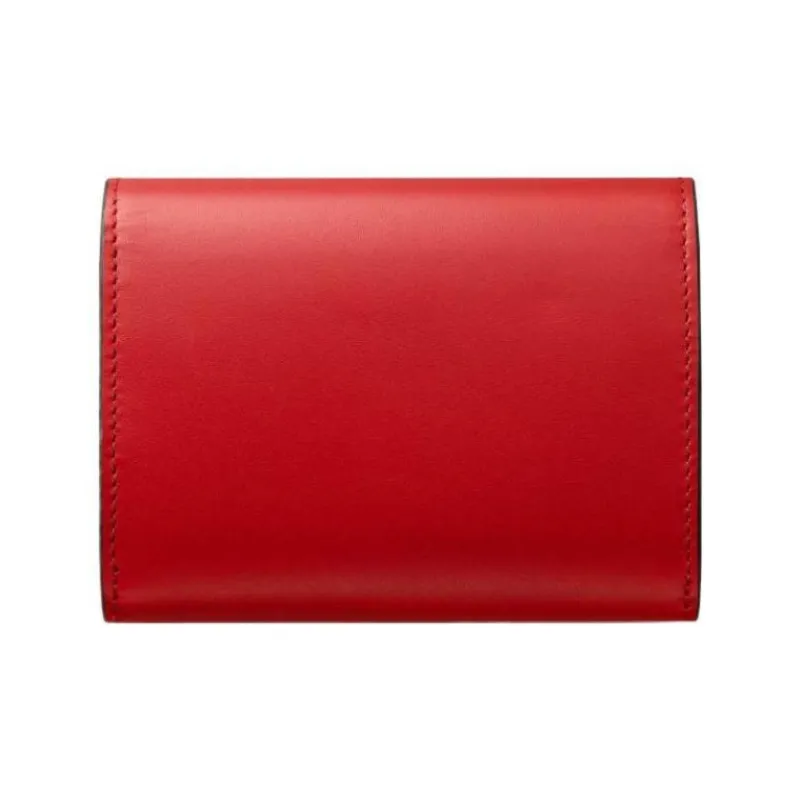 CARTIER Calfskin Wallet Women's Cherry Red-1