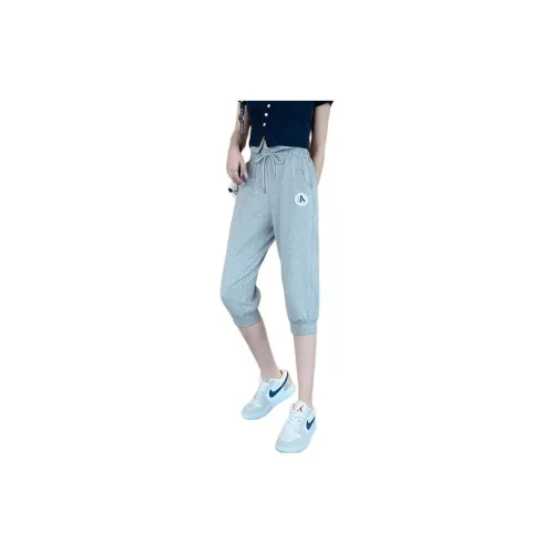 Muzi Casual Pants Women's Light Gray