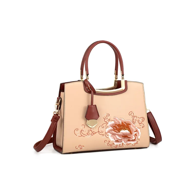 Vigno Synthetic Leather Mommy Bag Crossbody Handbag Regular Women's Apricot/Blue-1