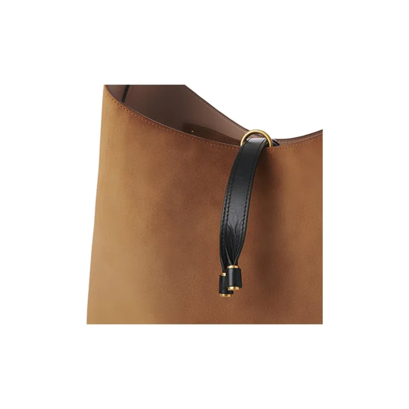 Chloe Marcie Suede Calfskin Hobo Bag, Handbag, Shoulder Bag Women's Brown-4