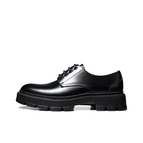 THOM WILLS Business Versatile Cleanfit Calfskin Derby Shoes Casual Shoes Men's Black