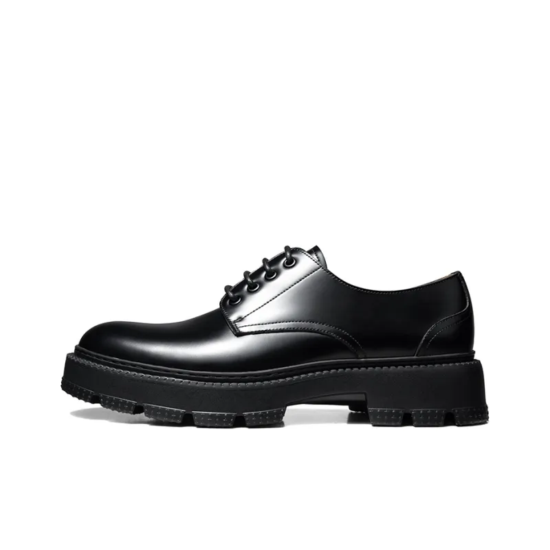 THOM WILLS Business Versatile Cleanfit Calfskin Derby Shoes Casual Shoes Men's Black-0