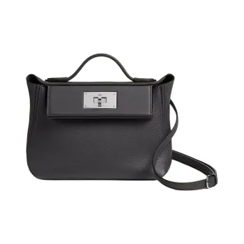 HERMES 24/24 Evercolor Calfskin Handbag Shoulder Bag Crossbody Bag Mini Women's Gray