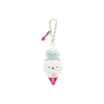 SAN X White Bear 31 Ice Cream Collection Hanging Dolls Plush Pendant
