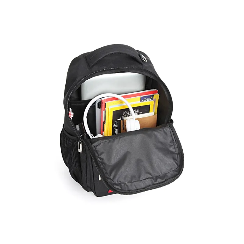 SUISSEWIN Polyester Laptop Bag Regular Unisex Black-5