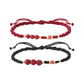 VIVIWELL Reconstructed Cinnabar Bracelets Unisex
