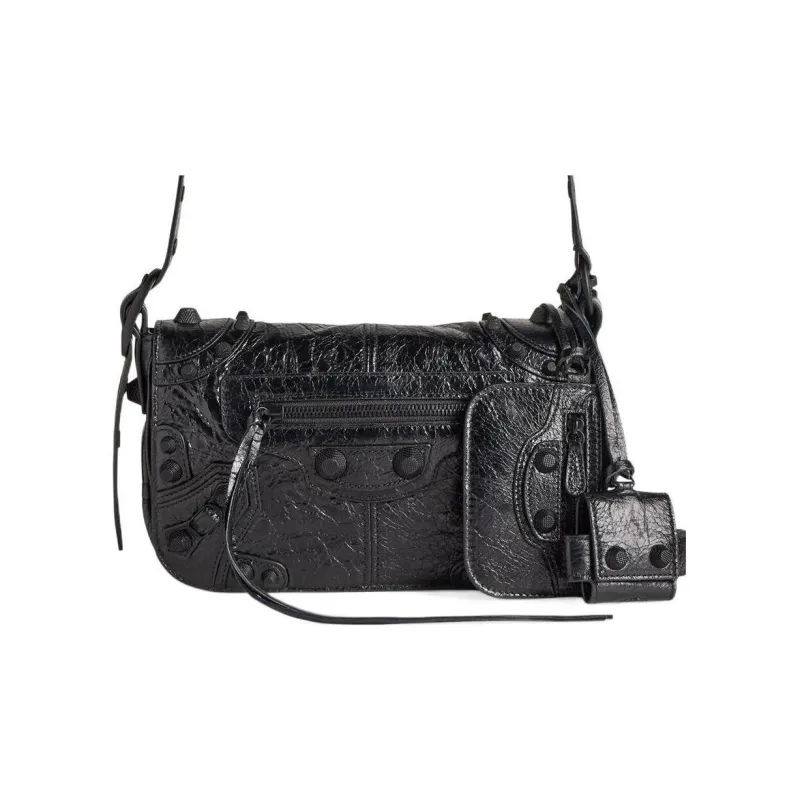 Balenciaga Le Cagole Mens Xs Flap Bag Black-0