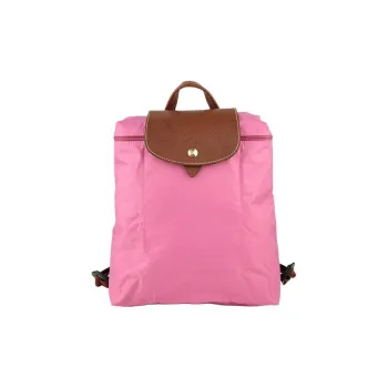 LONGCHAMP Le Pliage Cow Leather Backpack Women's Red Peony
