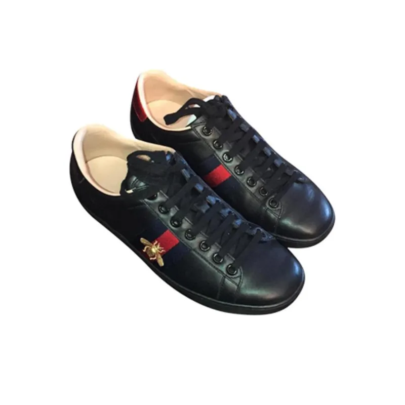 GUCCI Women's Ace Embroidered Low 'Black' Women's-2