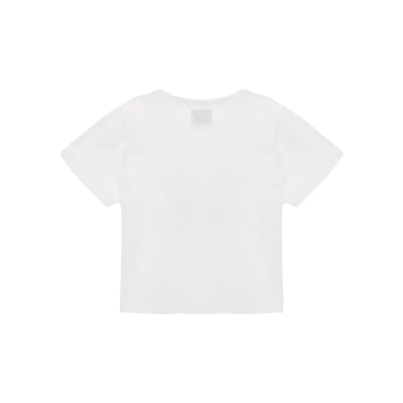 MATIN KIM Women's Logo Crop Top White-1