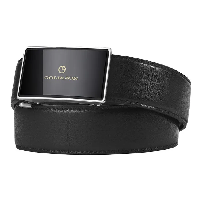GOLDLION Cow Leather Belts Men's Width 3.5CM-1