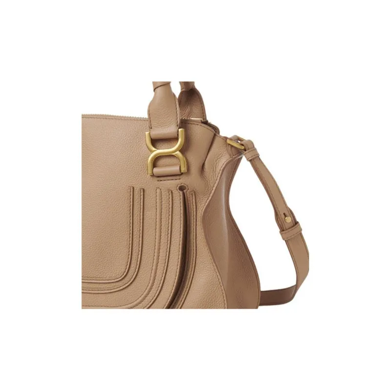 Chloe Marcie Grained Calfskin Light Umber Small Size Women's Light Umber-4