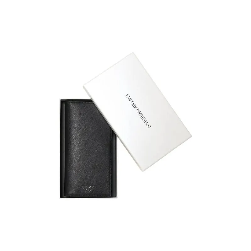 EMPORIO ARMANI Polyester Card Holder Wallet Regular Men's Black-5