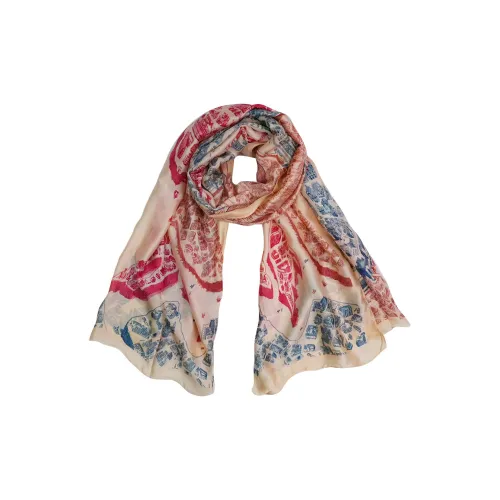 Eucalyptus ornamentation Silk Scarves Women's