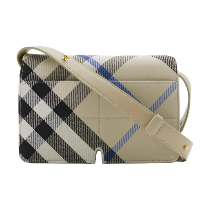 Burberry Leather Handbag Shoulder Bag Women's Moss Green-2