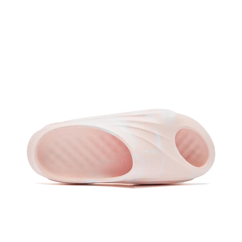 QIAODAN Gravitational Drag Slide Slippers Men's Pink White-3