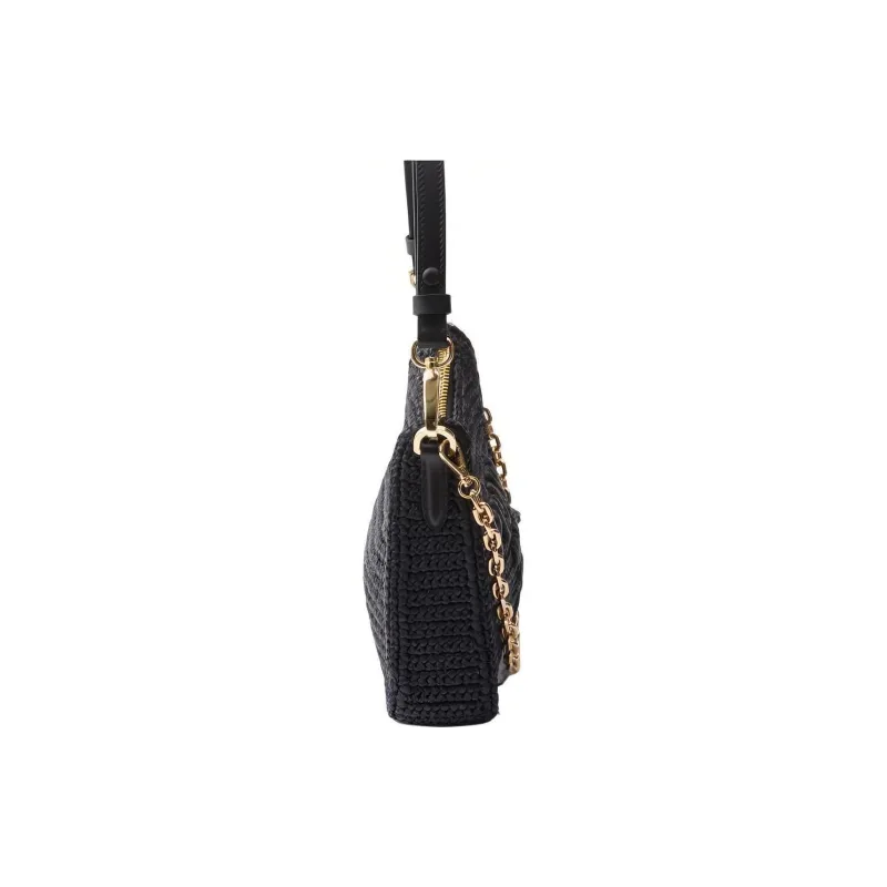 PRADA Re-Edition Leather Controller Handbag Shoulder Bag Women's Black-3