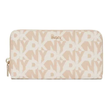 DKNY Polyester Wallet Large Size Women's Brown
