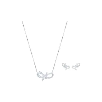 Swarovski Rhodium Plated Necklaces Women's White