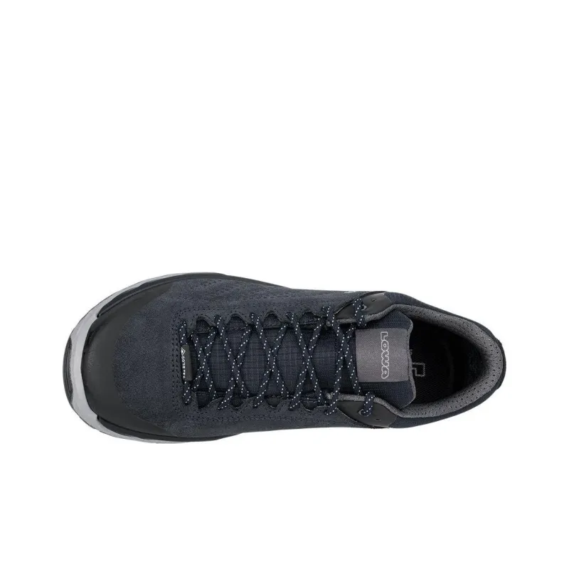 Lowa Malta GTX Anti-Slip Wear-Resistant Low-Top Trekking Shoes Women's Black Gray-3