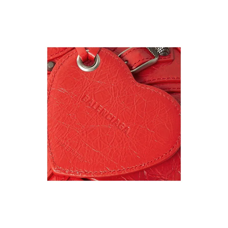 Balenciaga Le Cagole Lambskin Shoulder Bag Crossbody Bag Extra Small Women's Red-2