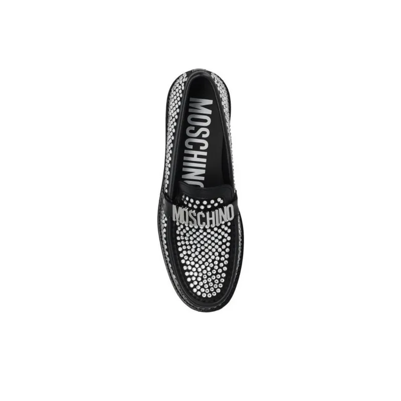 MOSCHINO Embellished Round-Toe Loafers Women's-4