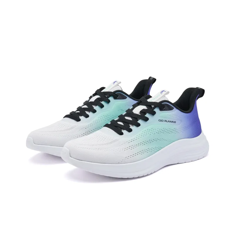 QIAODAN Cushioning Anti Slip And Wear Resistant Low Top Running Shoes Men's Jordan White Purple Blue-2