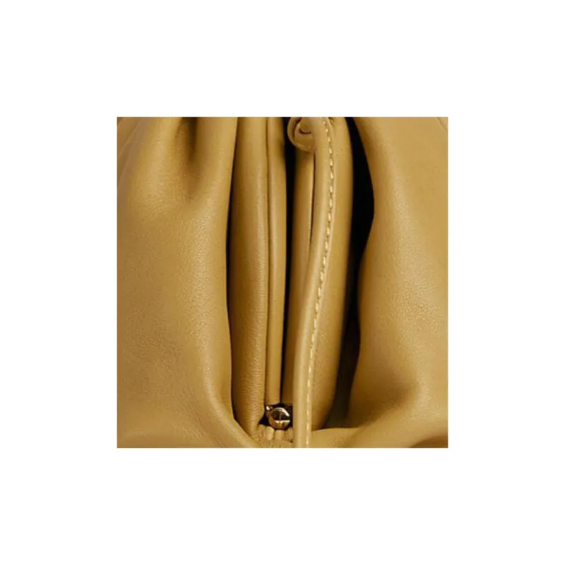 Bottega Veneta POUCH Cloud Bag Cow Leather Clutch Mini Women's Cream Hard Candy Color-3
