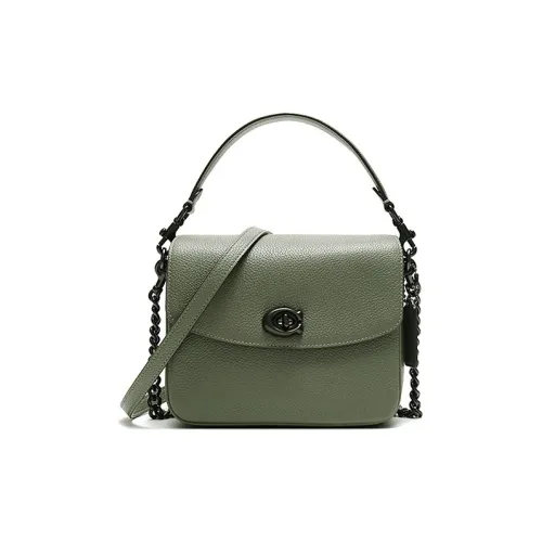 COACH Cassie Leather Portable Crossbody Bag, Shoulder Bag Women's Army Green