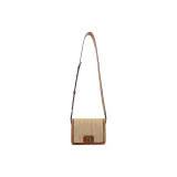 DSQUARED 2 Raffia With Leather Shoulder Bag Crossbody Bag Women's Beige/Brown