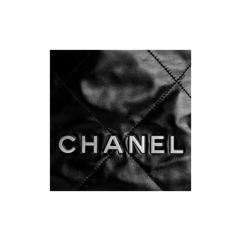 CHANEL 22Bag Bright Calfskin Backpack Trumpets Women's Black-3