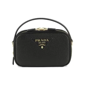 PRADA Calfskin Shoulder Bag, Crossbody Bag, Handbag Women's Black