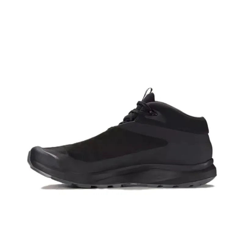 Arcteryx Aerios Wear Resistant Water Resistant Lightweight Mid Top Trekking Shoes Men's Black Gray-0