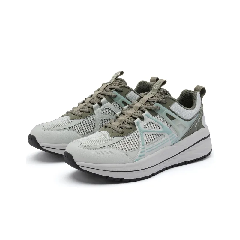 QIAODAN Wilder Running Shoes Men Low Top Light Mist Green Dusty Color-2