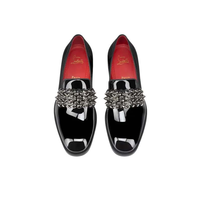 CL LUBOTING Martin On Spikes Loafers 3.5cm Men's Black-3
