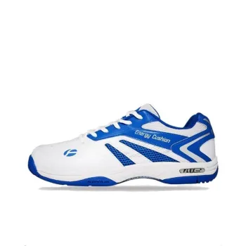 FLEX PRO Anti-Slip Wear-Resistant Low-Top Badminton Shoes Unisex White Blue