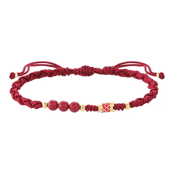 VIVIWELL Reconstructed Cinnabar Bracelets Unisex-2