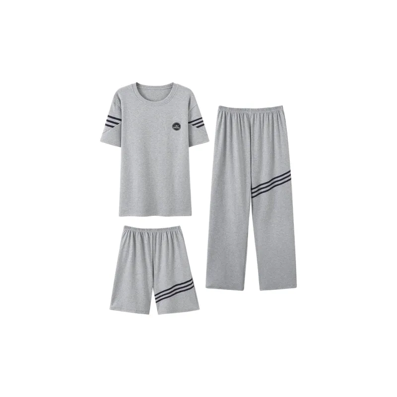 Mulong Family Pajama Set Men's Light Heather Gray-0