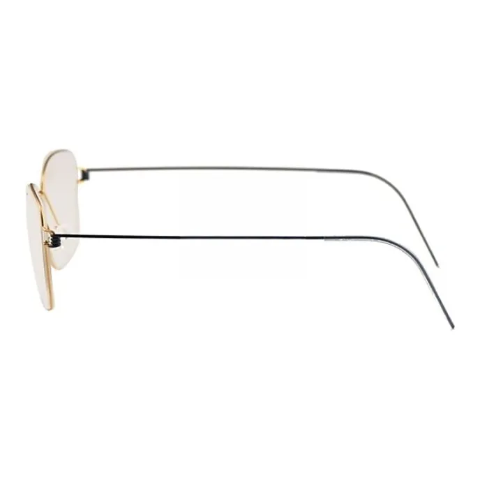 LINDBERG Pure Titanium Rectangular Eyeglass Frames Unisex Matte Sand Gold-2