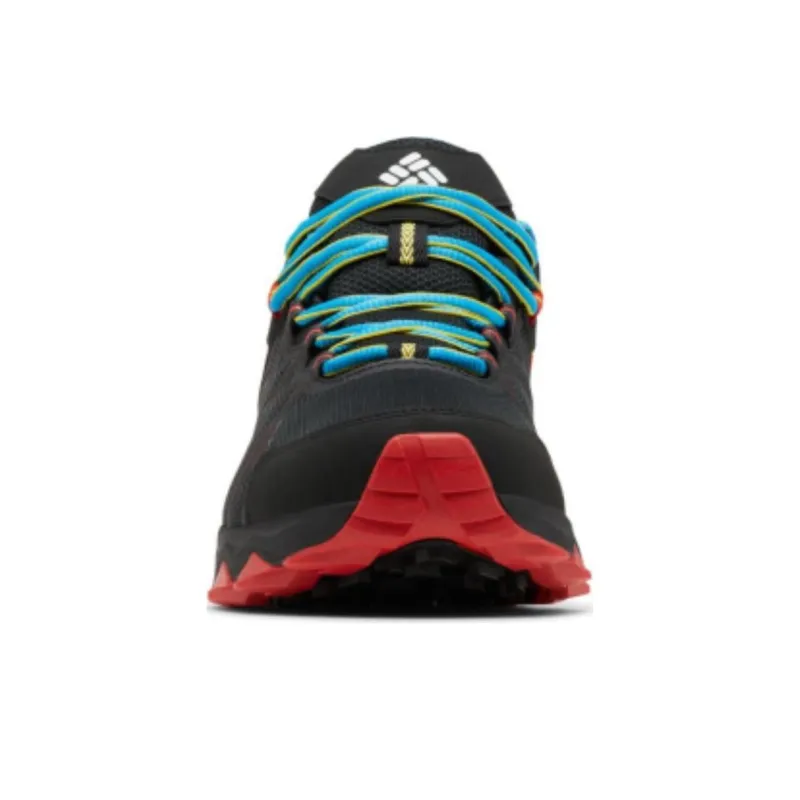Columbia PEAKFREAK II Cushioning Breathable Low-Top Trekking Shoes Men's Black Red Blue-3