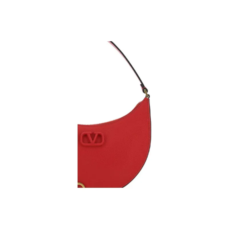 Valentino Vlogo Grained Calfskin HOBO Bag Shoulder Bags Handbags Mini Women's Red-4
