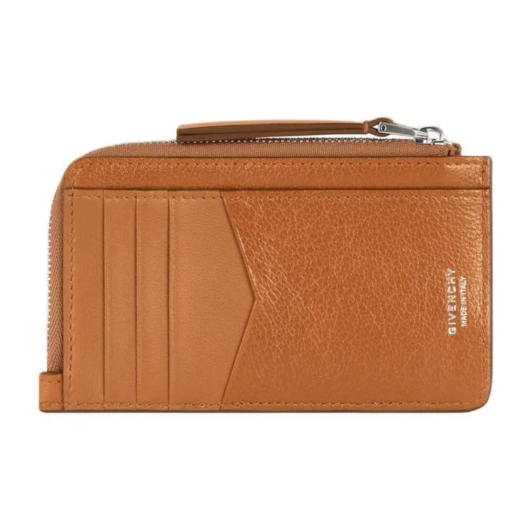 Givenchy Voyou Buffalo Leather Card Holder Women's Soft Tan-1