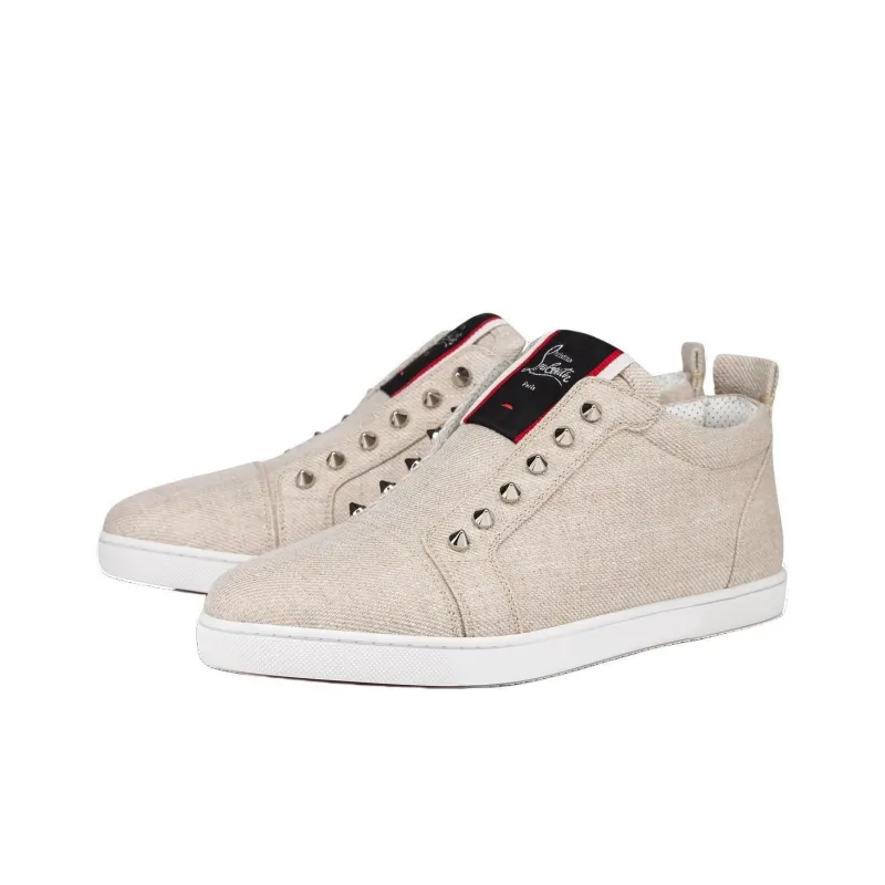 CL LUBOTING F.A.V Fique A Vontade Low-Top Skateboard Shoes Men's Beige-1