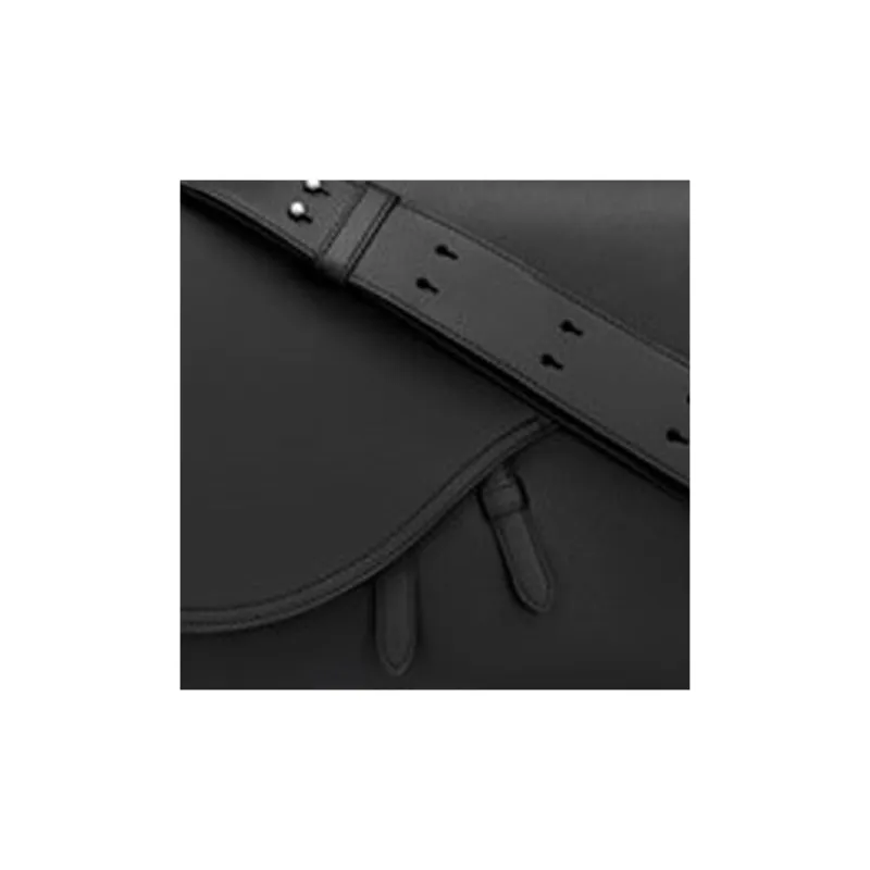 DIOR Saddle Calfskin Saddle Bag Flap Shoulder Crossbody Bag Mini Men's Black-5